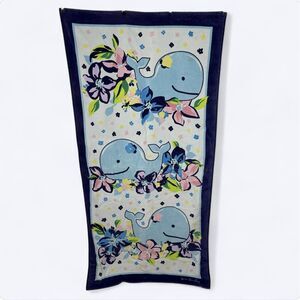 Vera Bradley Marian Floral Beach Towel Whale Flower 32x62 Cotton Vacation Resort